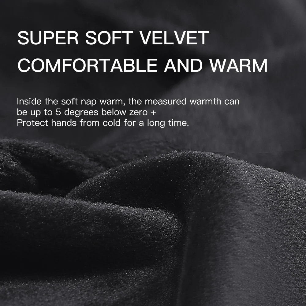Outdoor warm cold windproof riding gloves touch screen windproof and anti-skid women's velvet full finger gloves - V.I.P Digital Presence