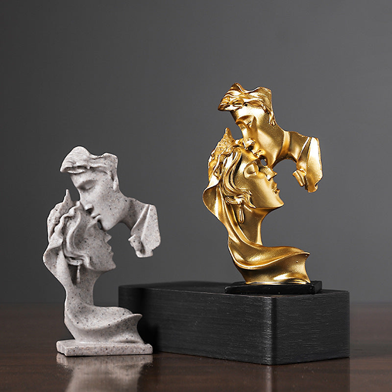 Abstract art couple decoration living room wine cabinet study decoration figure sculpture handicrafts - V.I.P Digital Presence