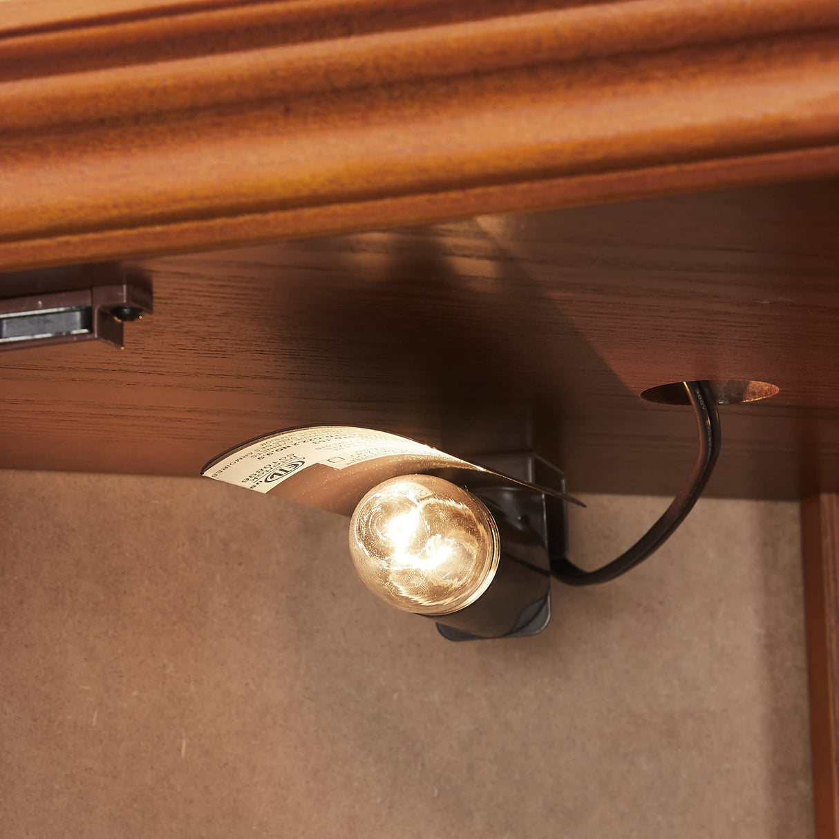 Corner Curio Cabinet with 5 Shelves and Lighting System, Oak(E26 light bulb not included) - V.I.P Digital Presence