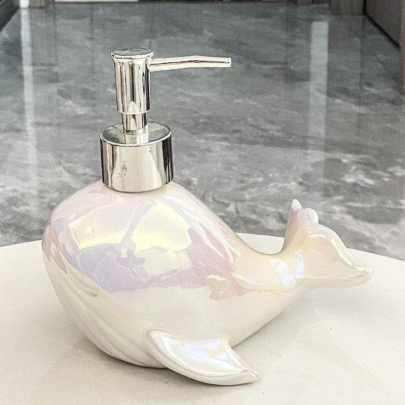 Creative Ceramic Whale Lotion Bottle Household Soap Bottle Shampoo Shower Gel Bottle Hand Sanitizer Bottles Bathroom Supplies - V.I.P Digital Presence