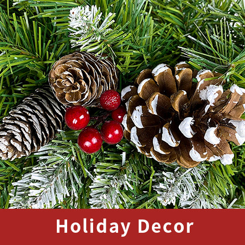 Christmas Tree Artificial Christmas 4-piece Set, including flower wreath, flower wreath, and 2 entrance trees, with LED lights - V.I.P Digital Presence