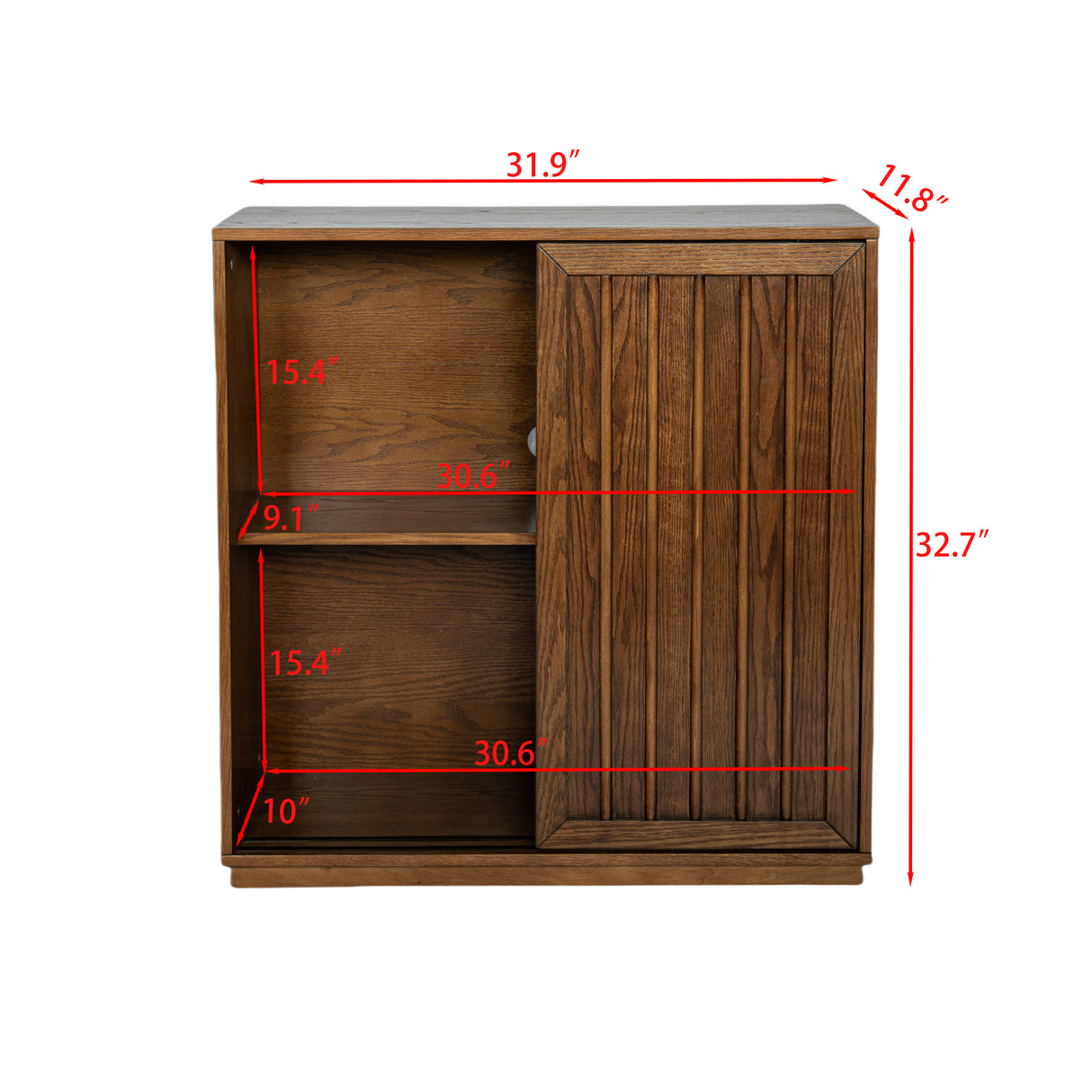 Medieval side panel with 2 sliding doors and solid wood decorative strips, storage cabinet - V.I.P Digital Presence