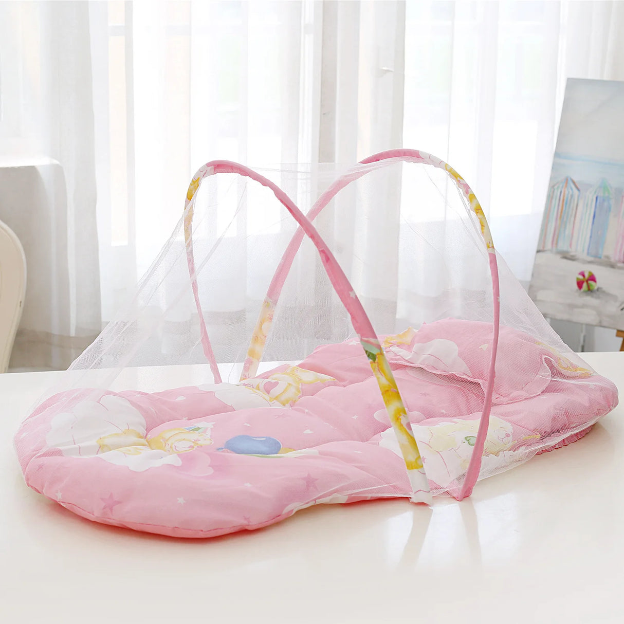 Nueva mosquitera plegable para bebés sin instalación, mosquitera de yurta mongola sin fondo, mosquitera plegable para bebés