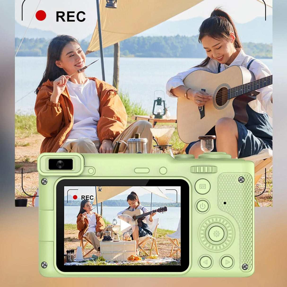 1080p Digital Cameras 40MP Front And Rear Camera 8X Digital Zoom Children Gift Recording Videos Student Camera With Bracket - V.I.P Digital Presence