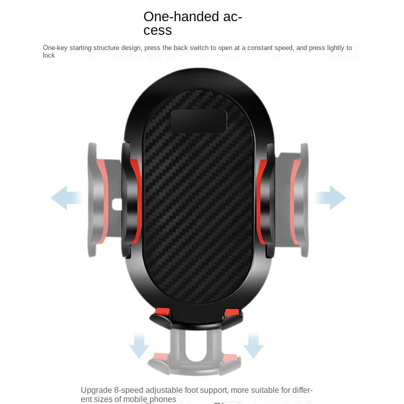 Long Rod Automatic Lock Car Phone Holder Telescopic Suction Cup Mount for Car Air Vent Lazy Live Streaming - V.I.P Digital Presence