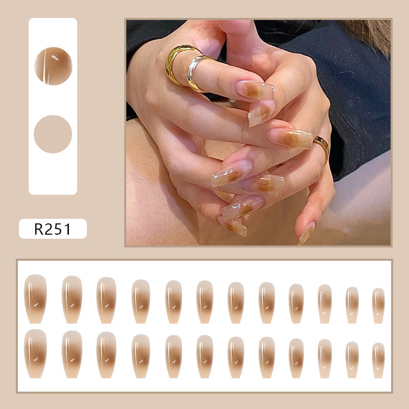 Smudged Fake Nails Nail Piece Removable Manicure Nail Piece Wear Nail Piece Ballet Nails - V.I.P Digital Presence
