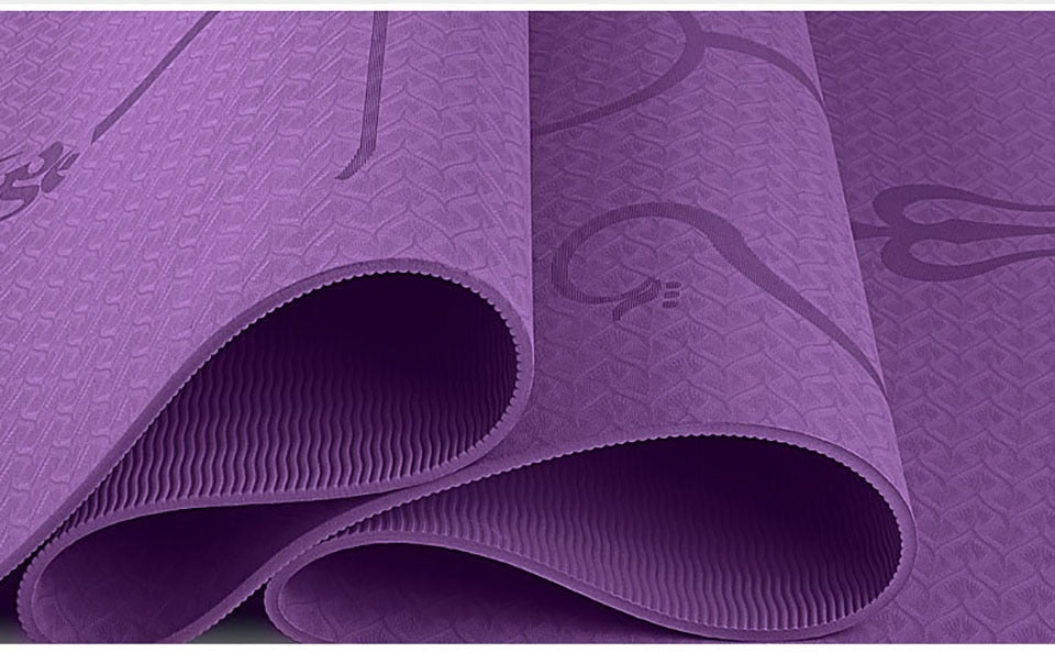 1830*610*6mm TPE Yoga Mat with Position Line Non Slip Carpet Mat For Beginner Environmental Fitness Gymnastics Mats - V.I.P Digital Presence