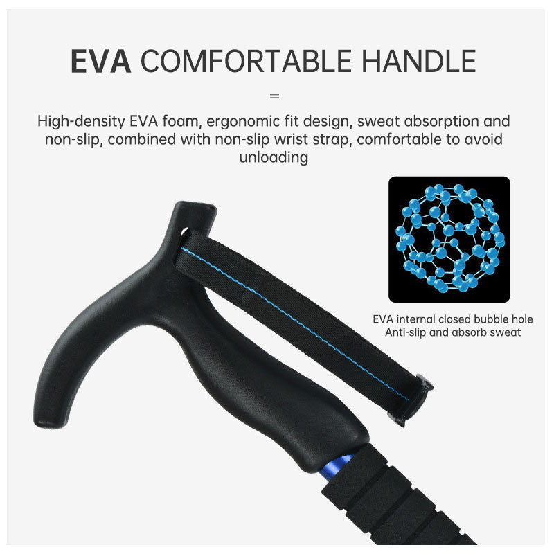 Outdoor telescopic climbing stick aluminum alloy crutches portable walking stick portable climbing equipment - V.I.P Digital Presence