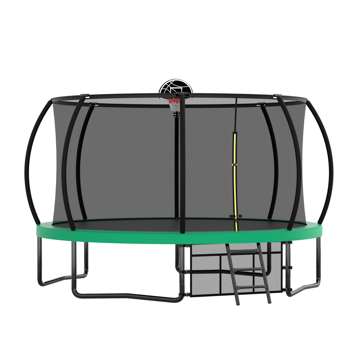 12FT Recreational Kids Trampoline with Safety Enclosure Net & Ladder, Outdoor Recreational Trampolines - V.I.P Digital Presence