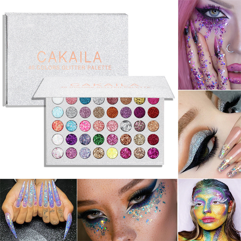CAKAILA 40 Colors Eye Shadow Gold Powder Glitter Curry Cream Diamond Glitter Eyeshadow Palette - V.I.P Digital Presence