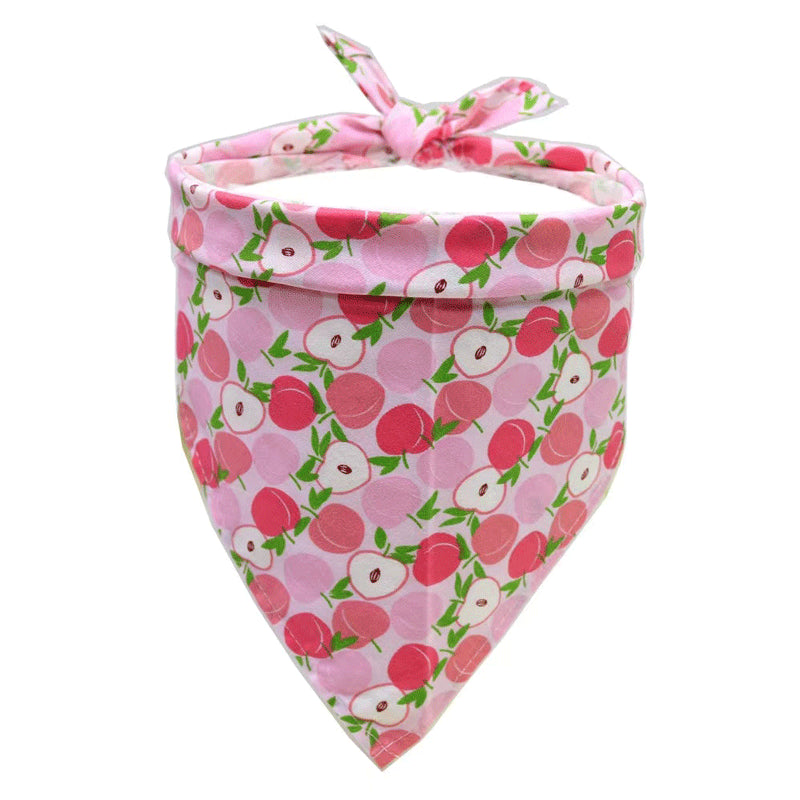 Pet Accessories Summer Pet Drool Towel Fruit Style Pet Scarf Pure Cotton Dog Triangle Scarf - V.I.P Digital Presence