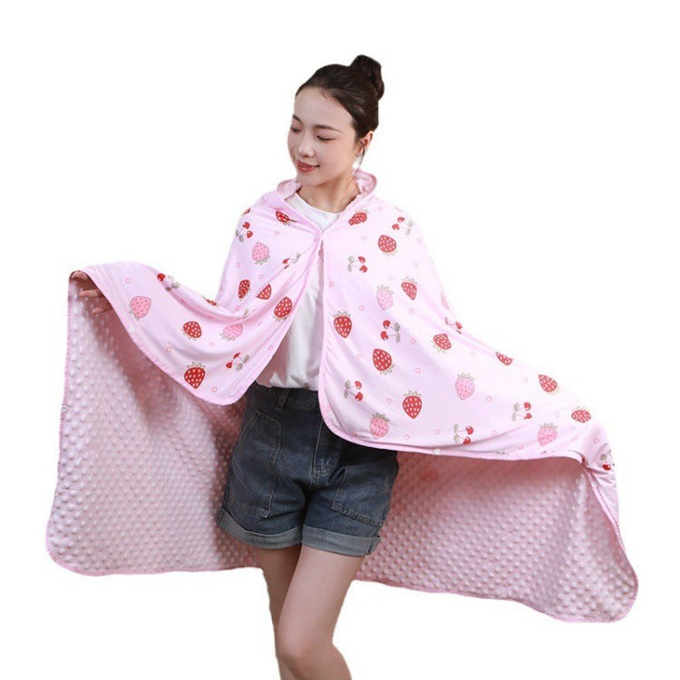 Digital Printing Double Layer Office Nap Blanket Multifunctional Lazy Shawl Blanket - V.I.P Digital Presence