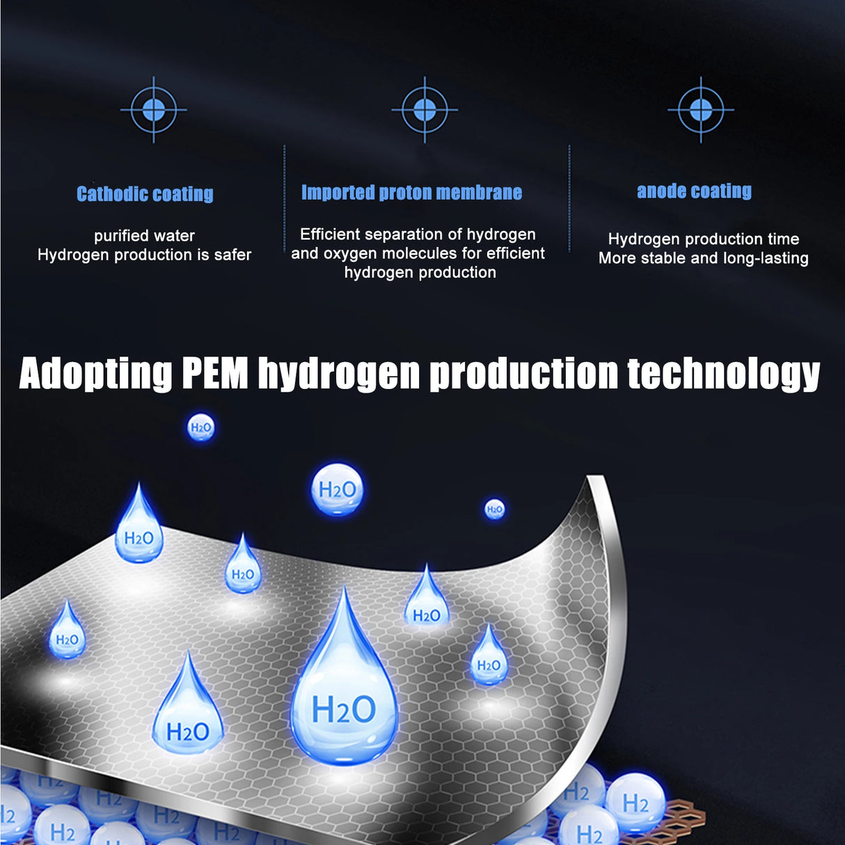 H60 6000PPB Intelligent Hydrogen Rich Water Cup Portable Water Electrolysis Hydrogen Cup Leak-Proof Mug Healthy Drinking Cup - V.I.P Digital Presence