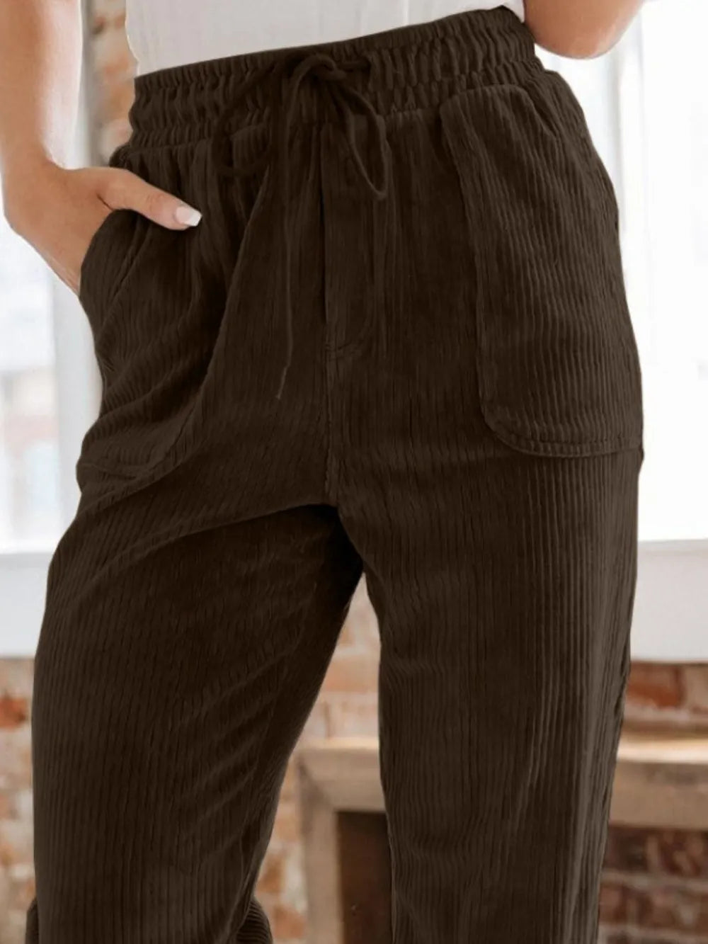 Drawstring Pants with Pockets - V.I.P Digital Presence
