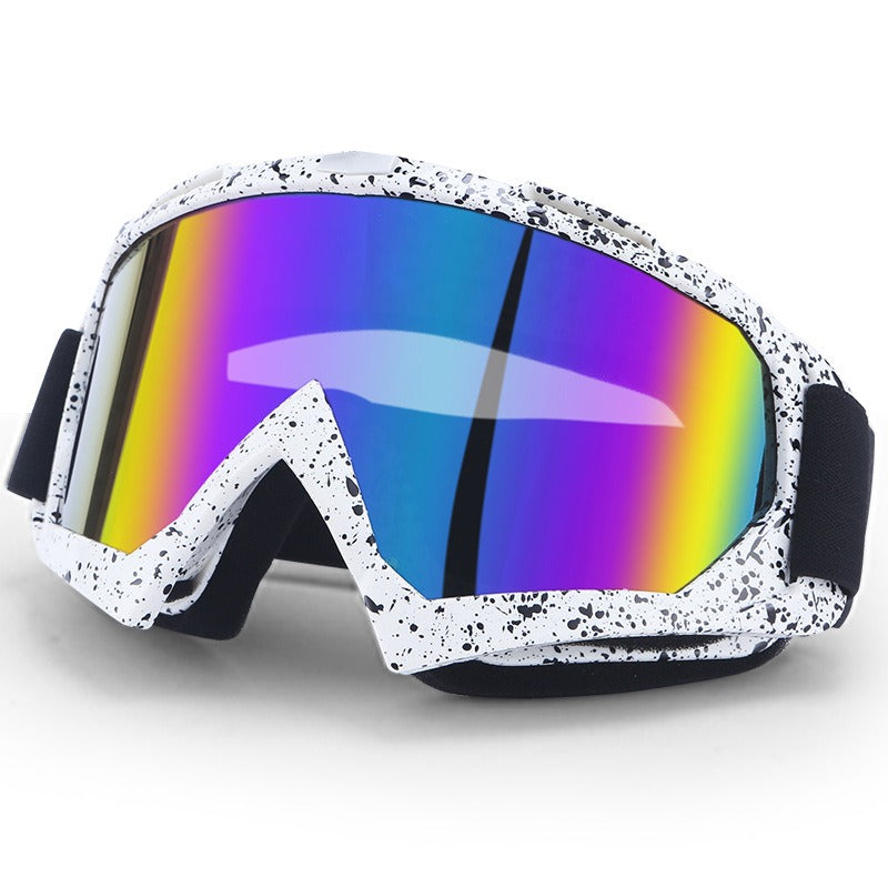Gafas de motociclista para exteriores, mascarilla facial, para montar a caballo al aire libre, resistentes al viento, al polvo, para esquí de fondo y casco.
