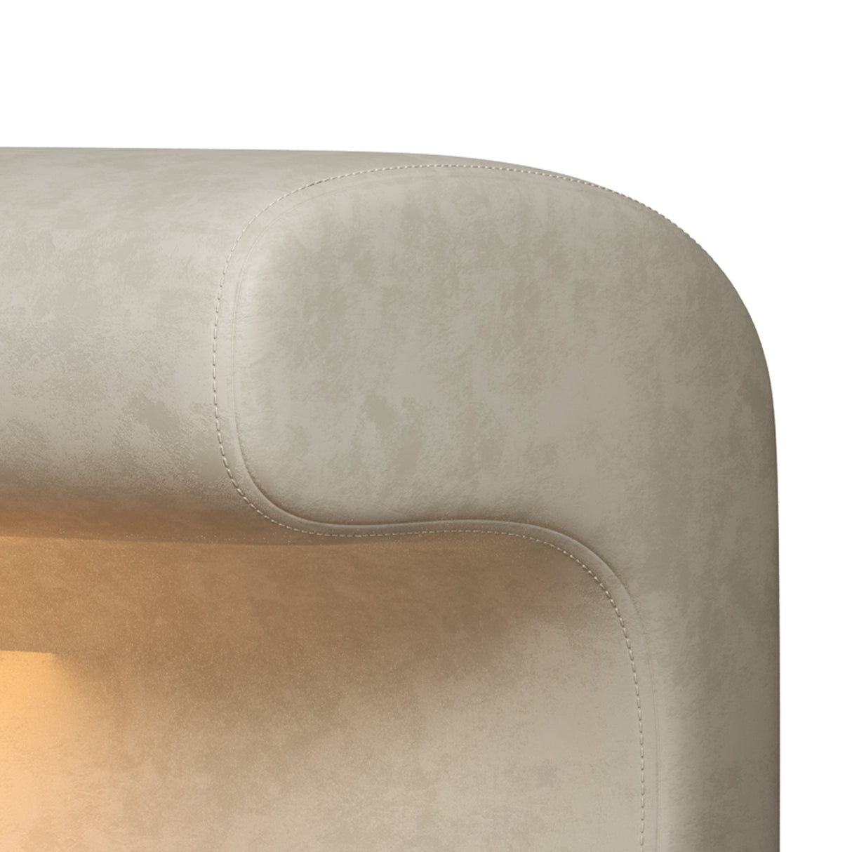 Entryway Bench Leather Upholstered Ottoman with LED sensor light for living room ,bedroom,end of bed ,Beige - V.I.P Digital Presence