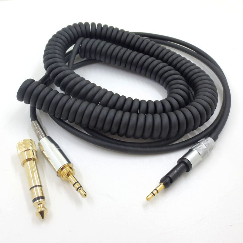 Suitable for Senhai HD6DJ HD8 HD7 HD598 head mounted headphone cable 6.35mm plug spring headphone cable - V.I.P Digital Presence