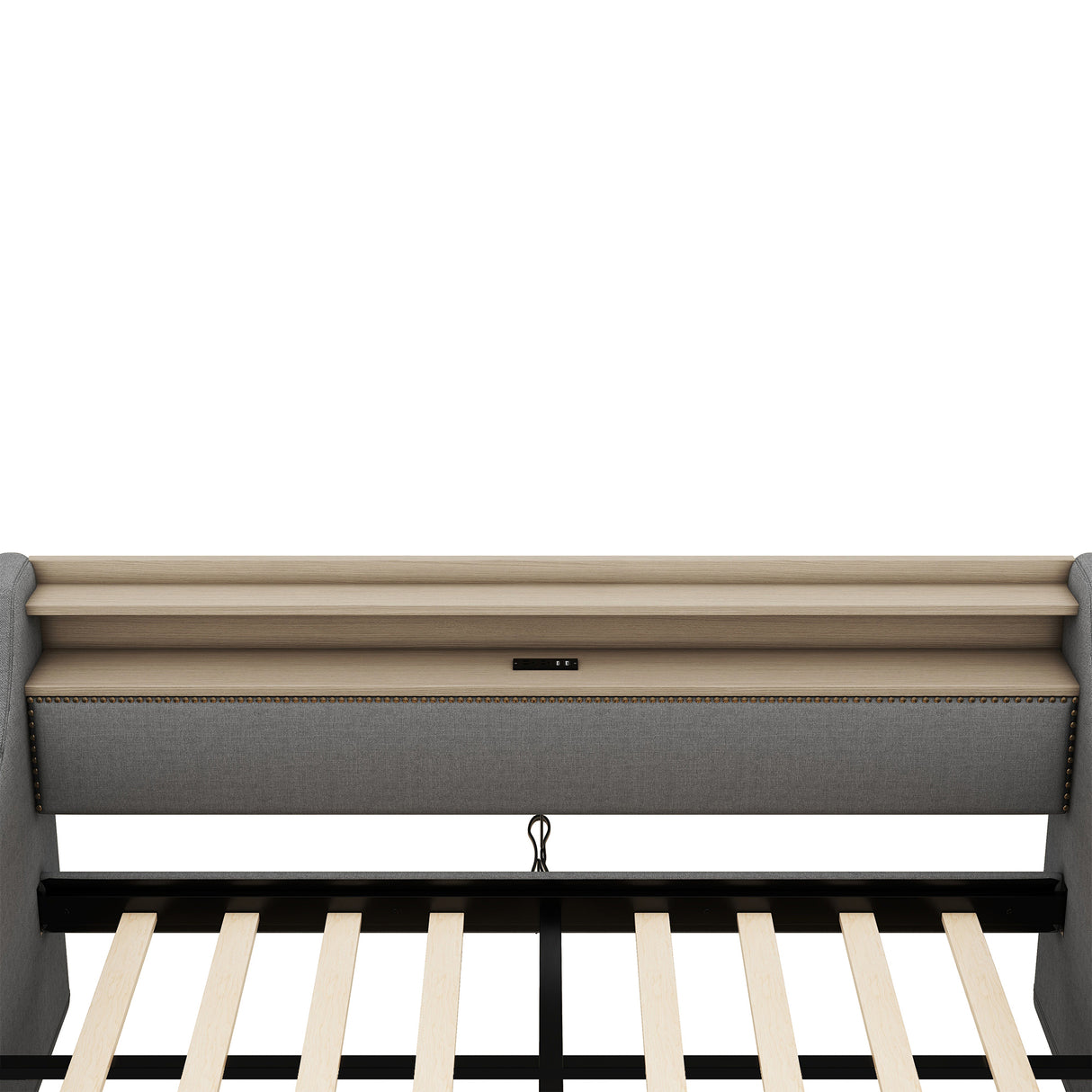 Twin Size Daybed with Storage Drawers, Upholstered Daybed with Charging Station and LED Lights, Gray - V.I.P Digital Presence