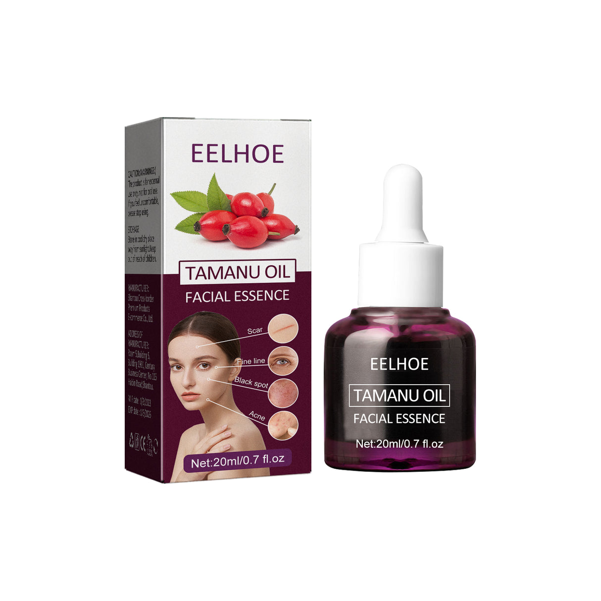Tamanu Facial Oil, Relieves Acne Marks Fine Lines Moisturizes and Firms Skin Essential Oil - V.I.P Digital Presence
