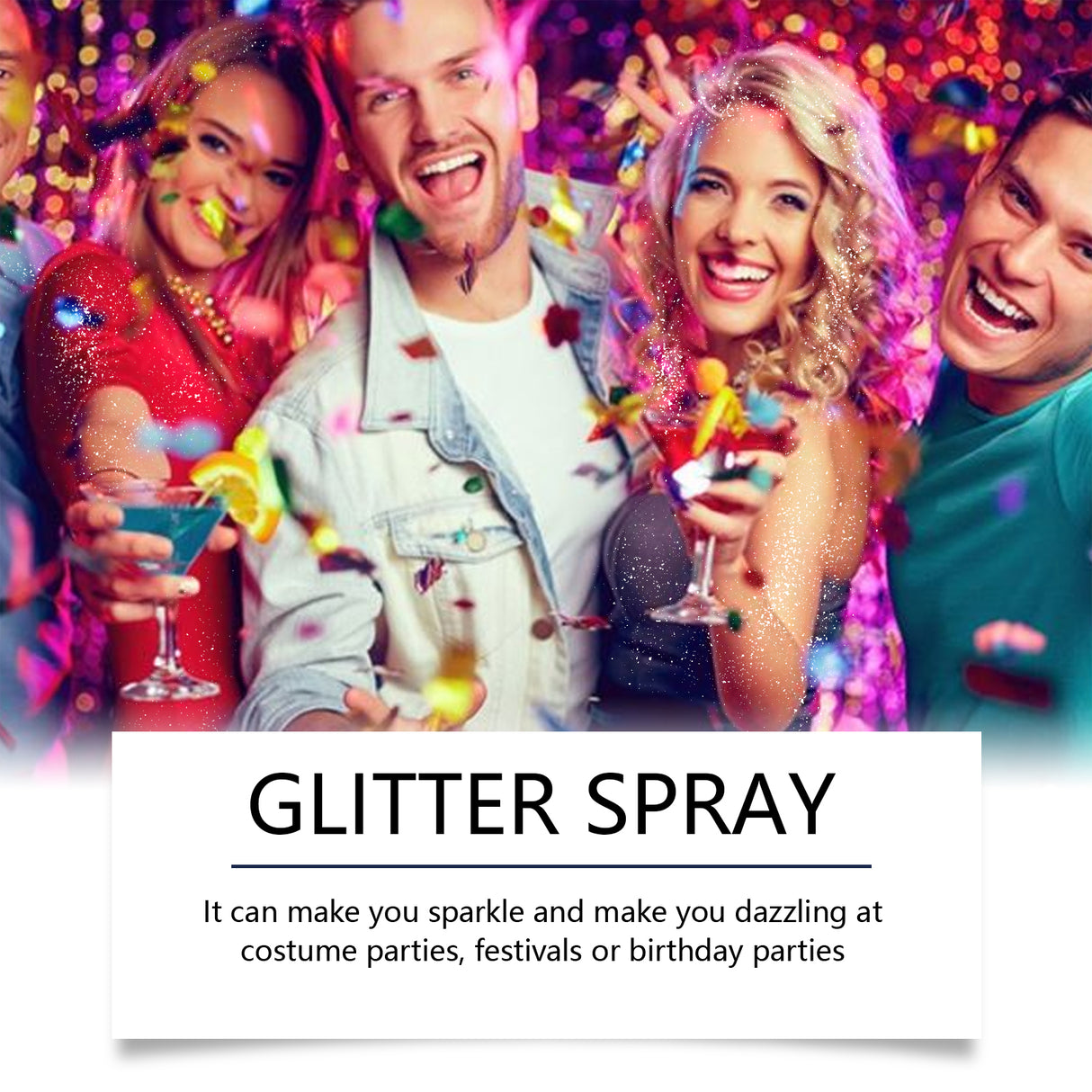 Stage Makeup Glitter Spray, Dance Party Festive Atmosphere Carnival Hair Body Highlight Glitter Spray - V.I.P Digital Presence