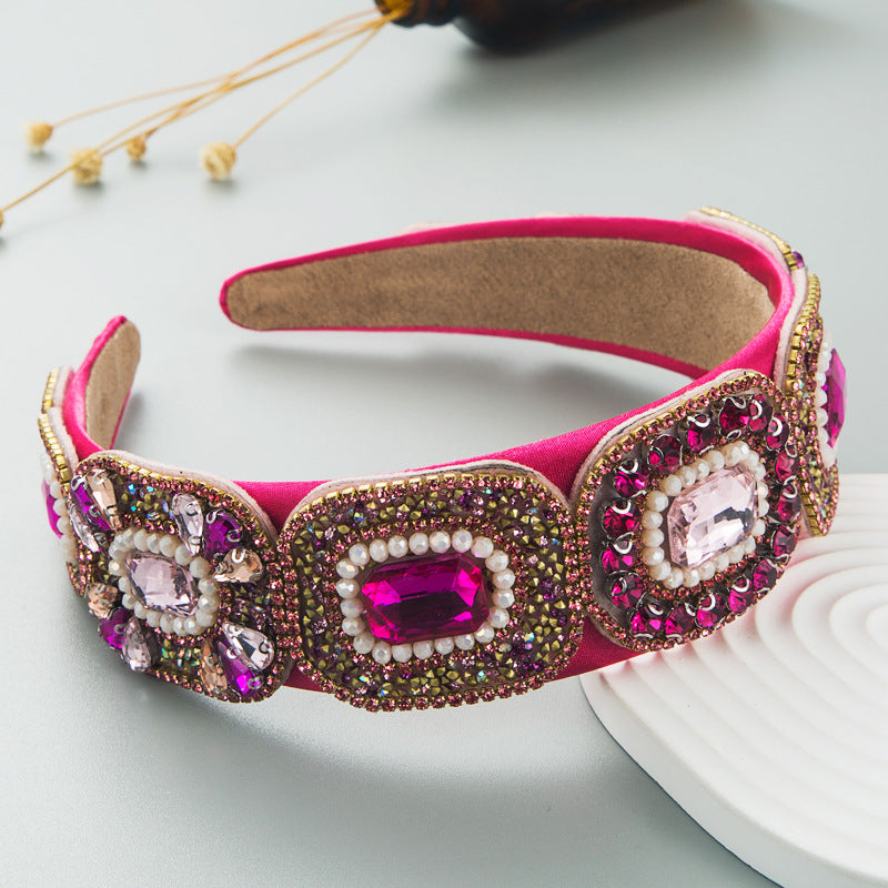 Hair Hoop Fashion New Bright Crystal Baroque Hair Band Hair Cave High Quality Small Fragrance Head Hoop Hair Accessories - V.I.P Digital Presence