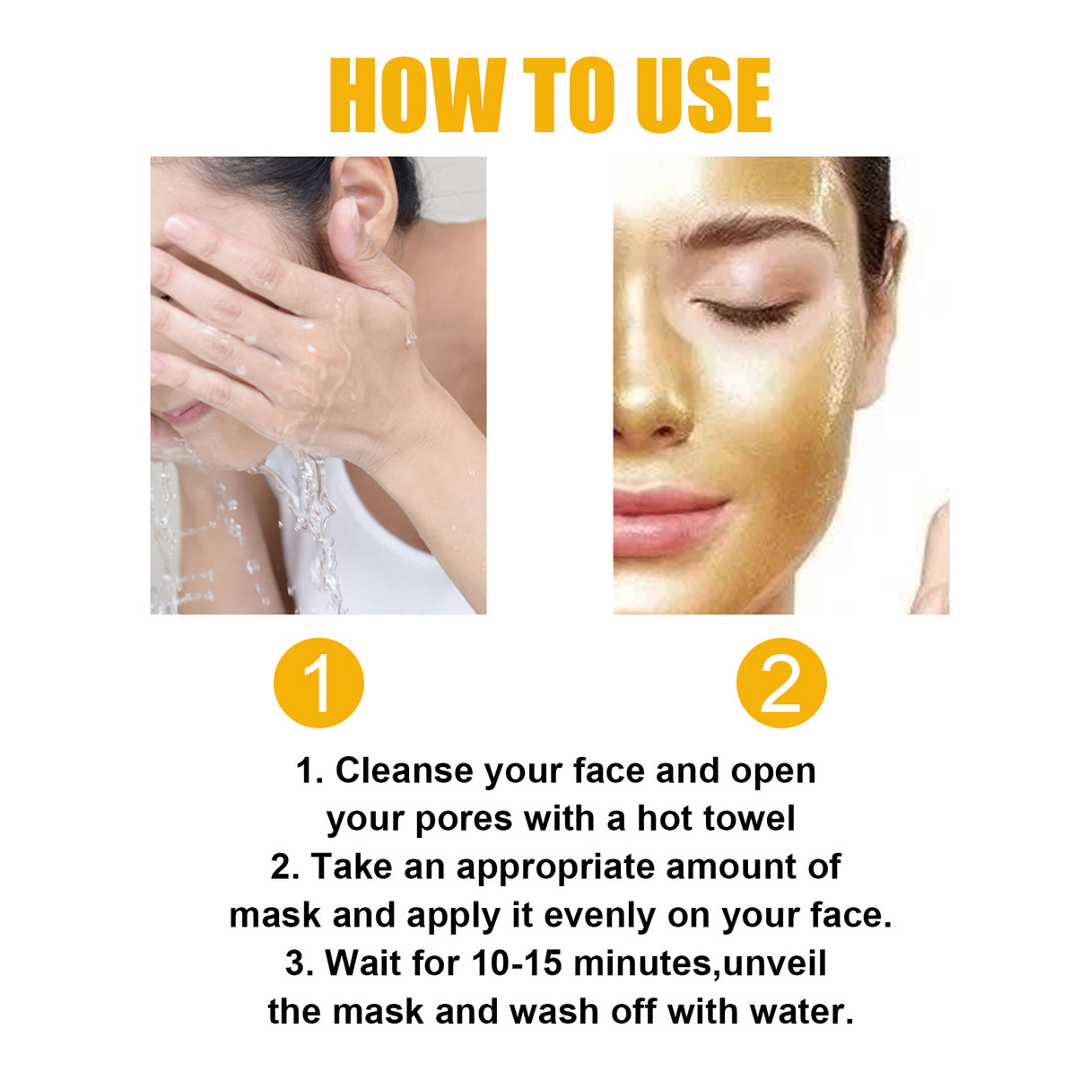 Golden Peel Off Mask, Cleanse Blackhead Impurities Fade Wrinkles Tight Skin Smear Type Mask - V.I.P Digital Presence