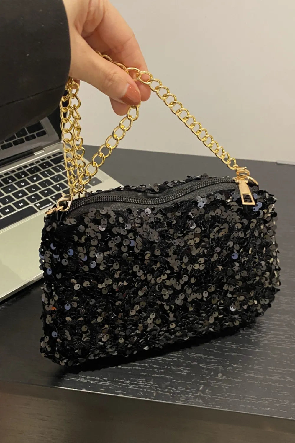 Sequin Removable Strap Shoulder Bag - V.I.P Digital Presence