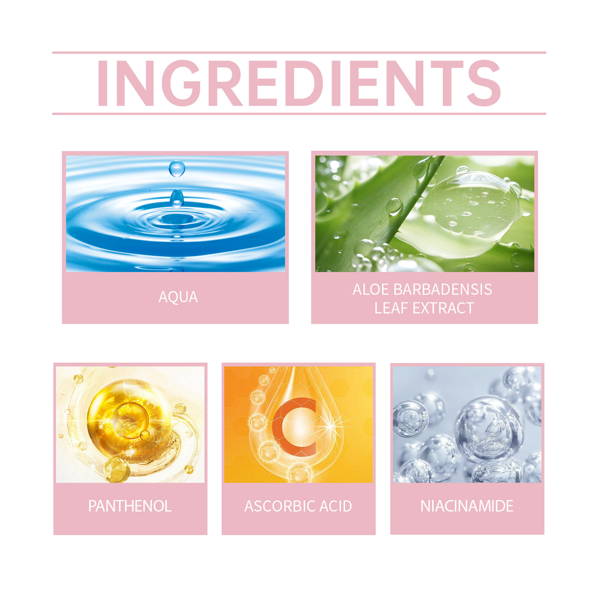 Esencia calmante de aloe vera, hidratante y humectante suave para la piel del rostro.