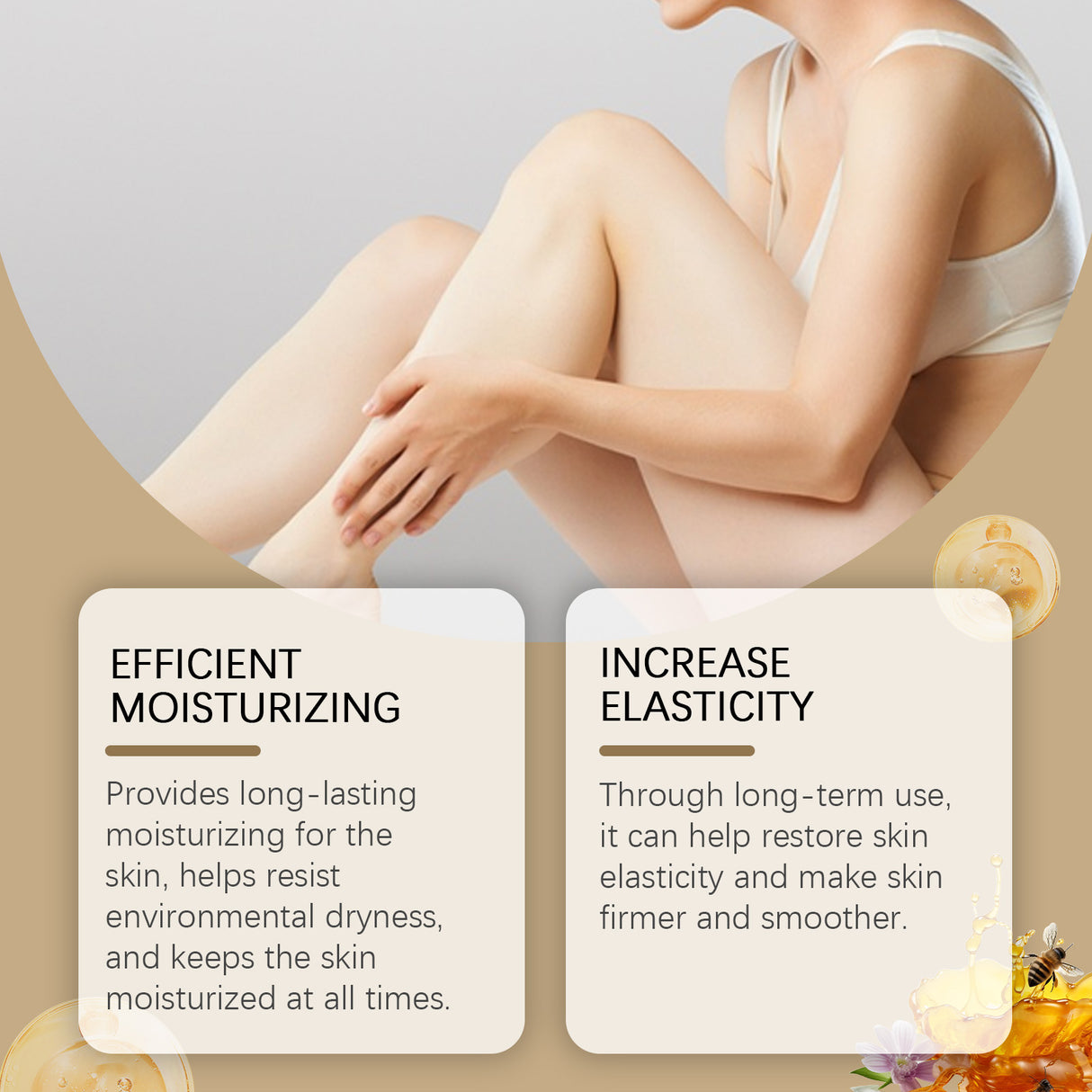 Crema hidratante corporal reafirmante, elástica, suave, reduce la sequedad y la aspereza, hidratante y suave.