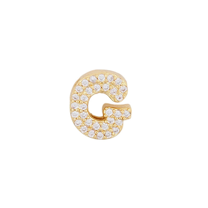 Fashion English 26 letter single pendant gold DIY bracelet necklace accessories - V.I.P Digital Presence