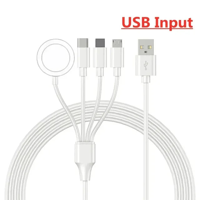 Mobile watch compatible with Apple iWatch four in one wireless charging cable digital wireless charger round four in one - V.I.P Digital Presence