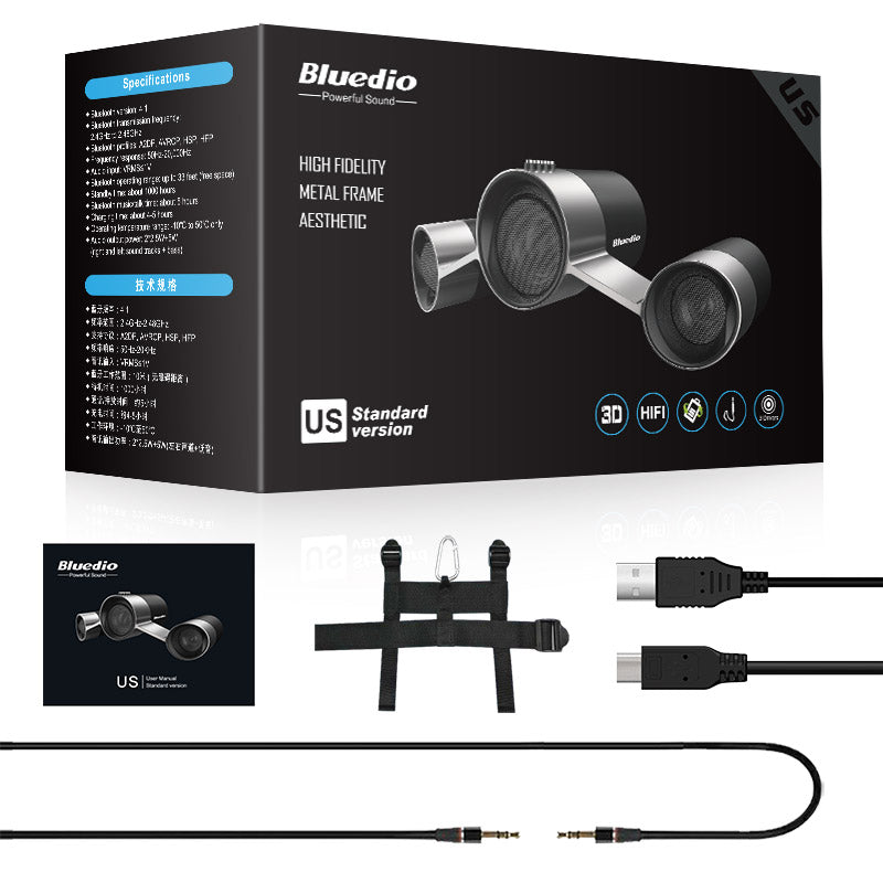 Bluedio US Wireless Home Audio Speaker System Patented Three Drivers Bluetooth speakers with Microphone Bass 3D Sound Surround - V.I.P Digital Presence