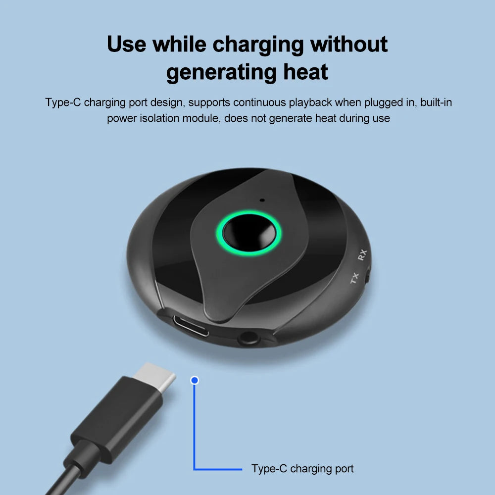 AUX Bluetooth audio receiver transmitter 2-in-1 BT5.4 car Bluetooth audio connector Bluetooth adapter - V.I.P Digital Presence