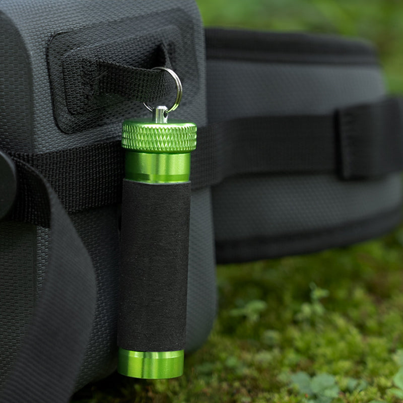 Varilla de tracción de aleación de aluminio: goma antideslizante, línea de anzuelo para tirar/anudar, herramienta de pesca con protección para la mano y la línea.