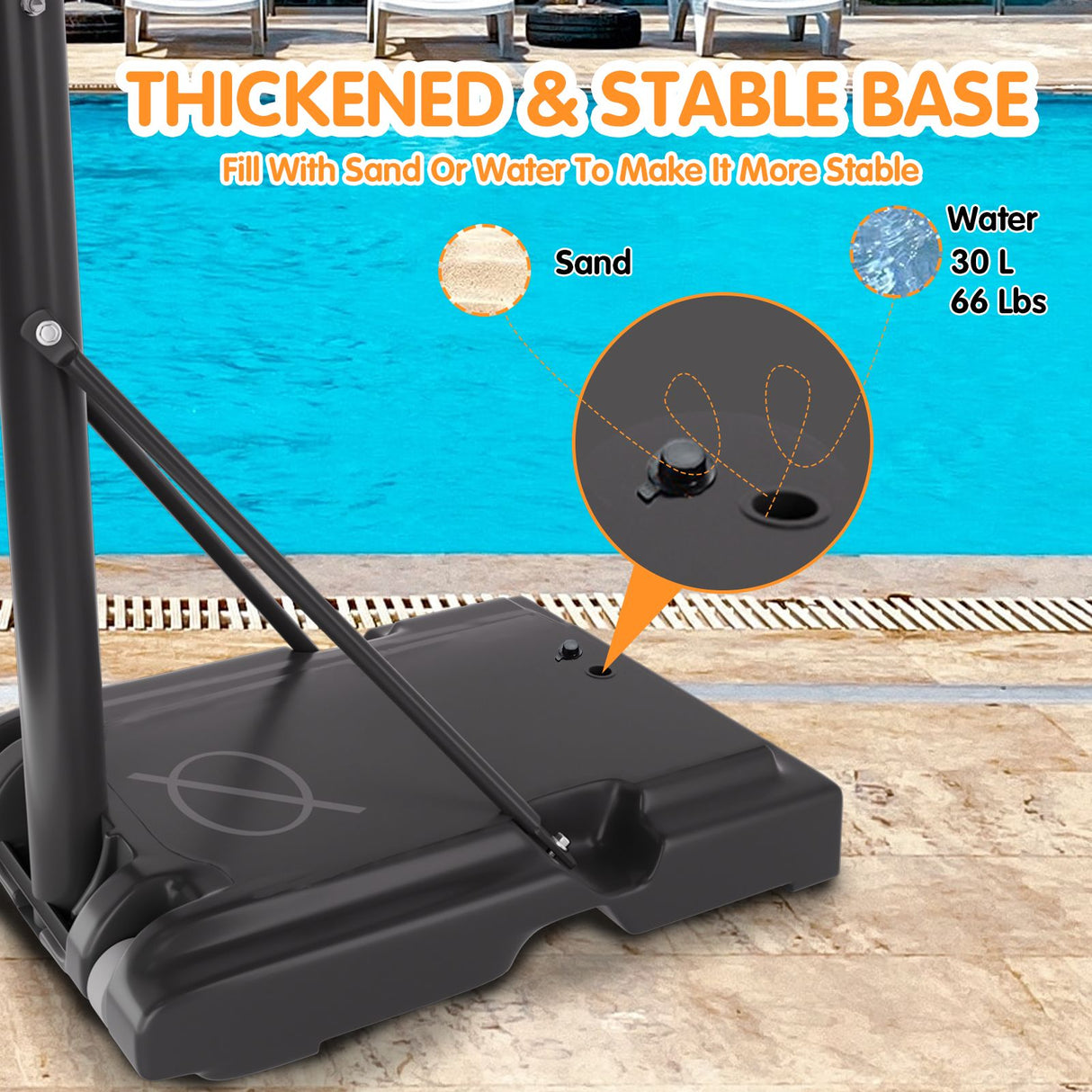 Basketball Hoop Basketball System 4.76-10ft Height Adjustable with 4 Basketball, Net Pocket, Inflator Set - V.I.P Digital Presence