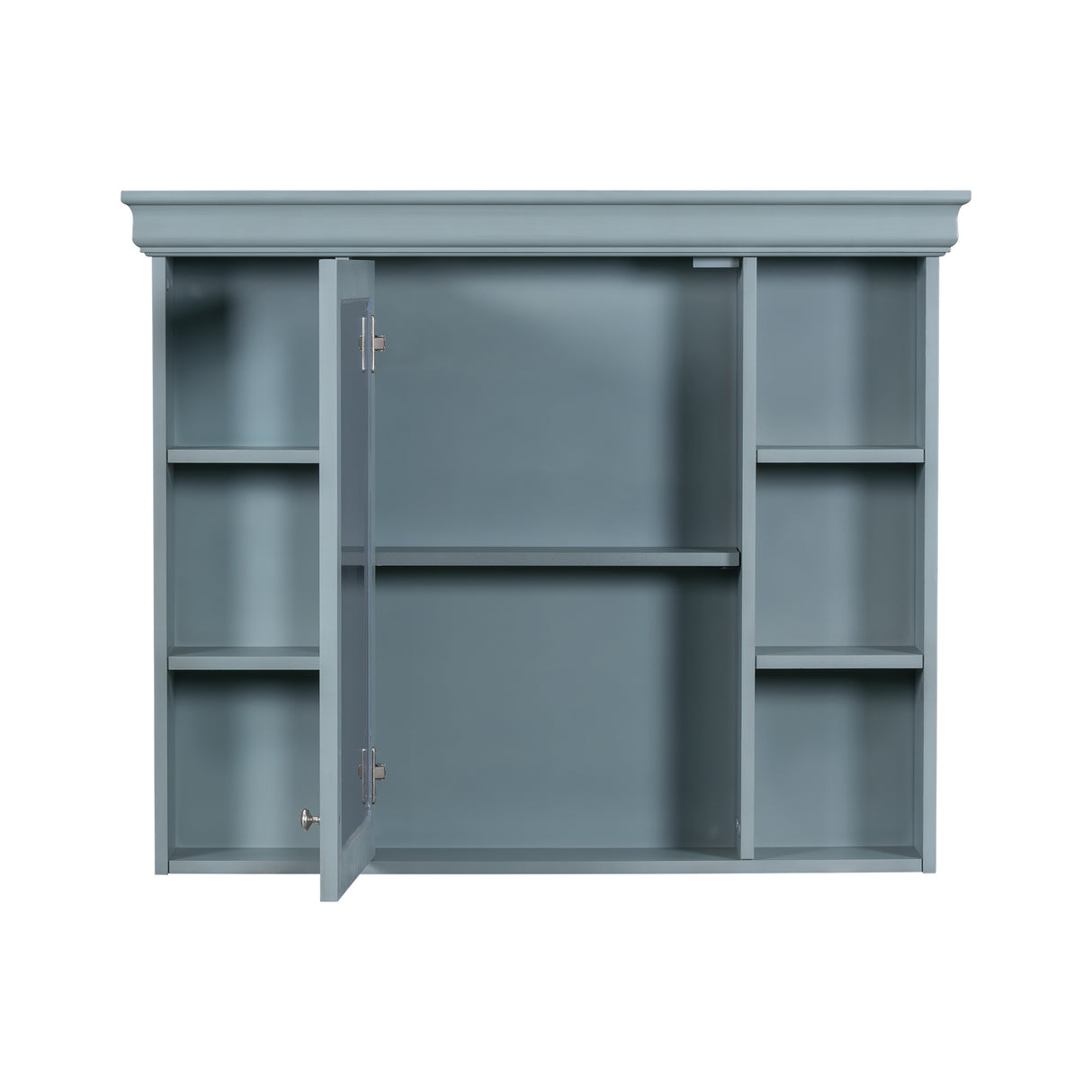36 inch modern mirror cabinet with adjustable shelves, 2 soft closing doors, and 6 drawer storage cabinet door organizers - V.I.P Digital Presence