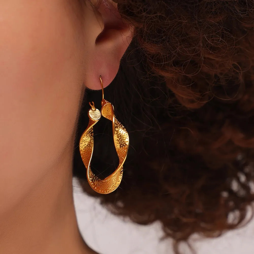Titanium Steel Twisted Earrings - V.I.P Digital Presence