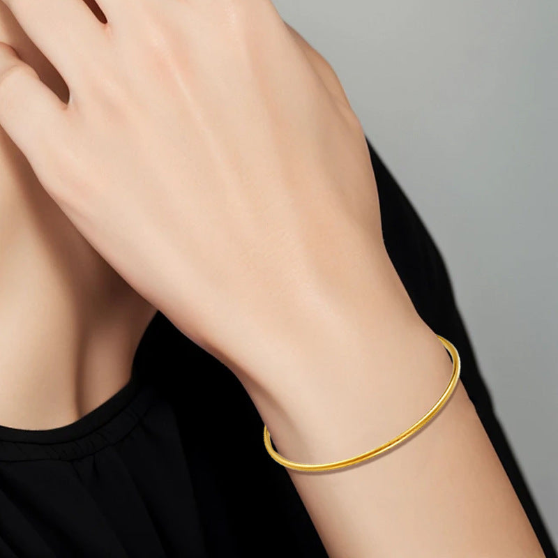 3mm smooth plain circular ring bracelet with multiple layers for wearing wristbands and accessories - V.I.P Digital Presence