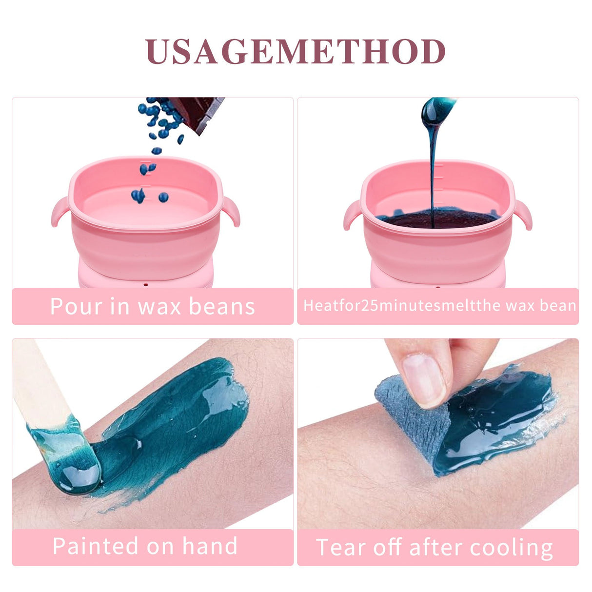 Professional Hair Removal Electric Wax Warmer Depilation Hot Waxing Kit with silicone waxing pot - V.I.P Digital Presence