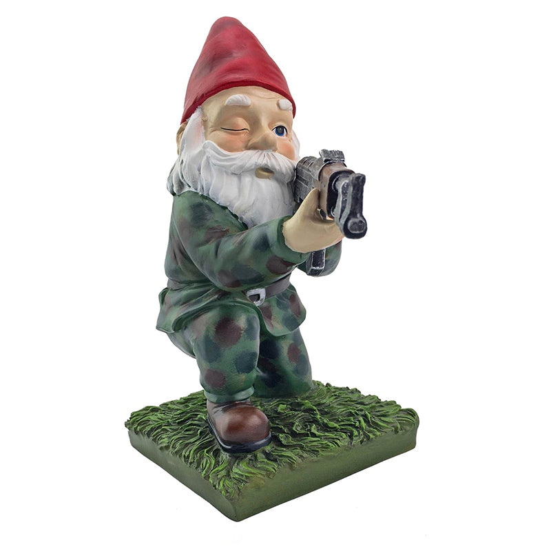 Funny Army Gnome Garden Statue, Resin Desk Ornament, Outdoor Garden Dwarf Decor (3pcs, 2025 New) - V.I.P Digital Presence