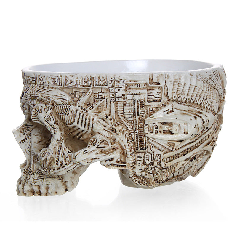 New Resin Plant Grass Skull Flowerpot Creative Indoor Skull Shape Potted Skeleton Craft Ornaments - V.I.P Digital Presence