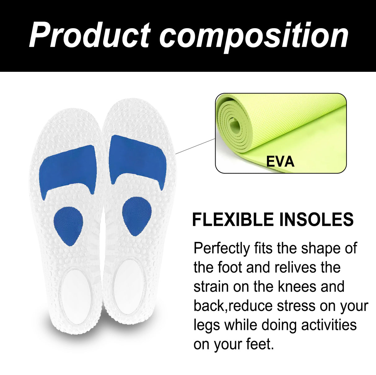 Plantillas HOUKEA Ultra Performance Boost: plantillas elásticas suaves y cómodas para deportes al aire libre, running, resistentes al desgaste y antideslizantes.
