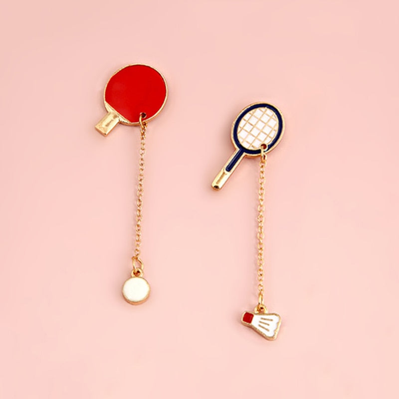 Fashion Cartoon Badminton Brooch pin Badge Sports Equipment table Tennis Fashion Jewelry Wholesale Gift athletes - V.I.P Digital Presence