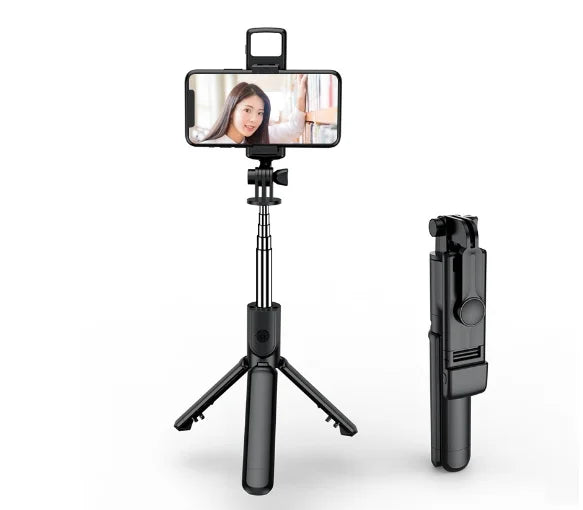 Selfie Stick with Fill Light Extendable Selfie Stick Tripod with Wireless Remote and Phone Holder Group Selfies For All phones - V.I.P Digital Presence