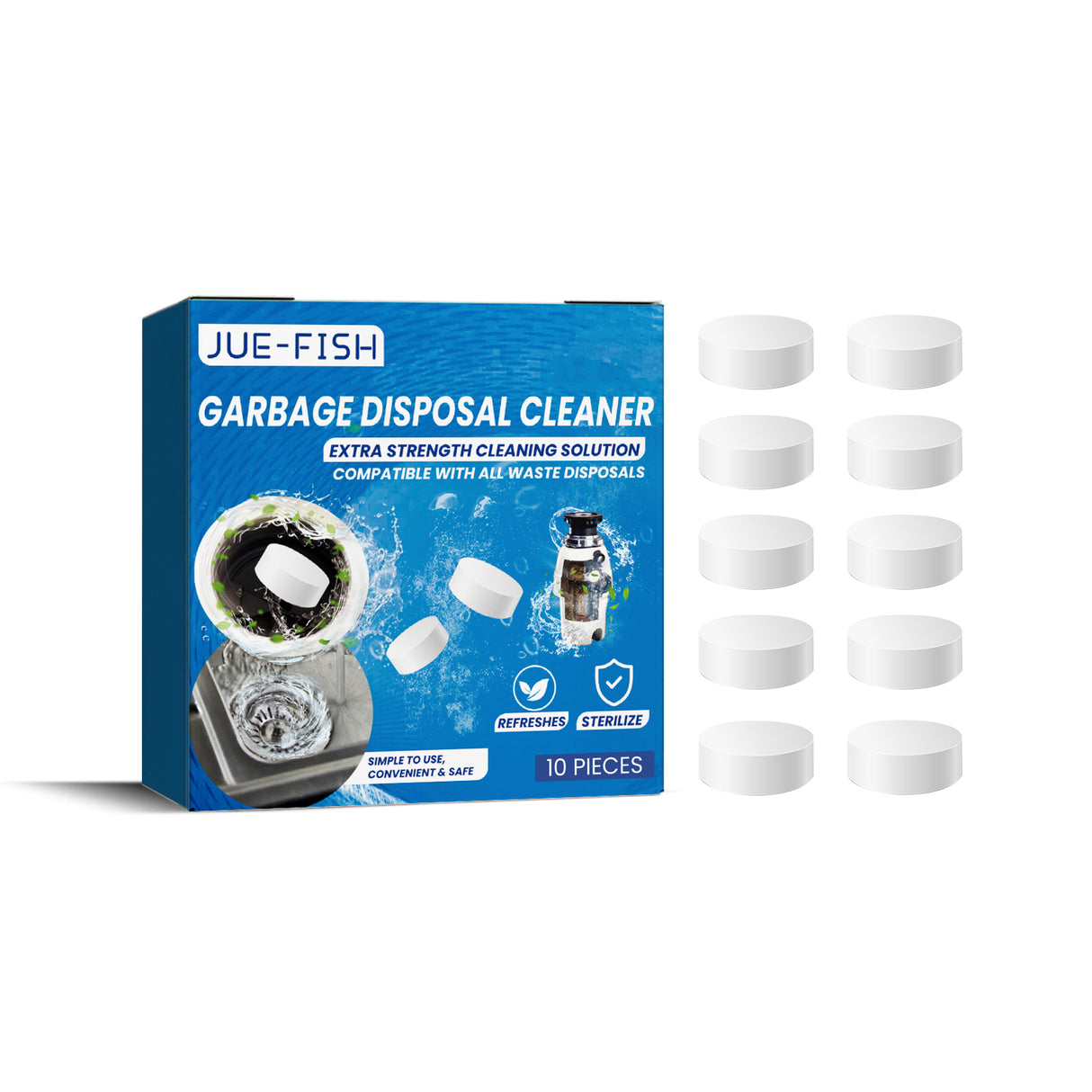 Sink Cleaning Tablet, Kitchen Sink Cleaning Grease Stains Dirt Dredging Pipe Cleaning Tablets - V.I.P Digital Presence