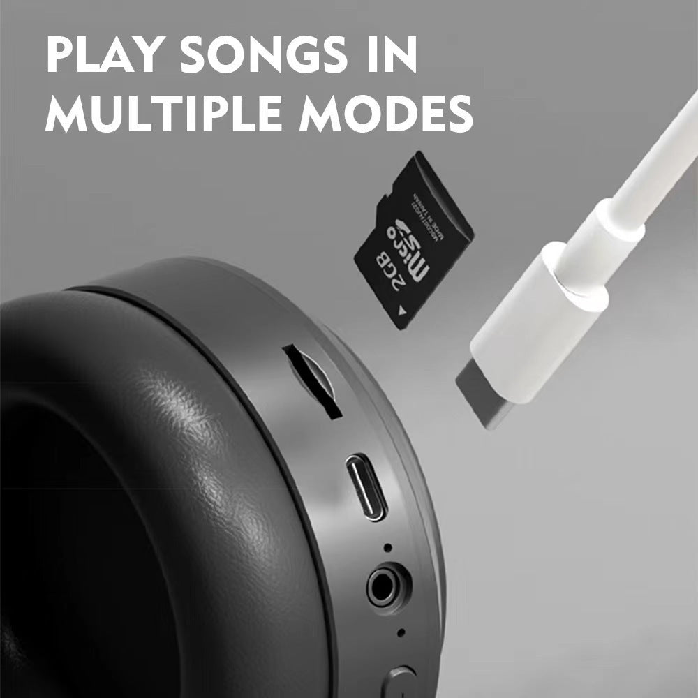 Head mounted wireless Bluetooth earphones for gaming, esports, 3D card insertion, foldable computer earphones, universal - V.I.P Digital Presence