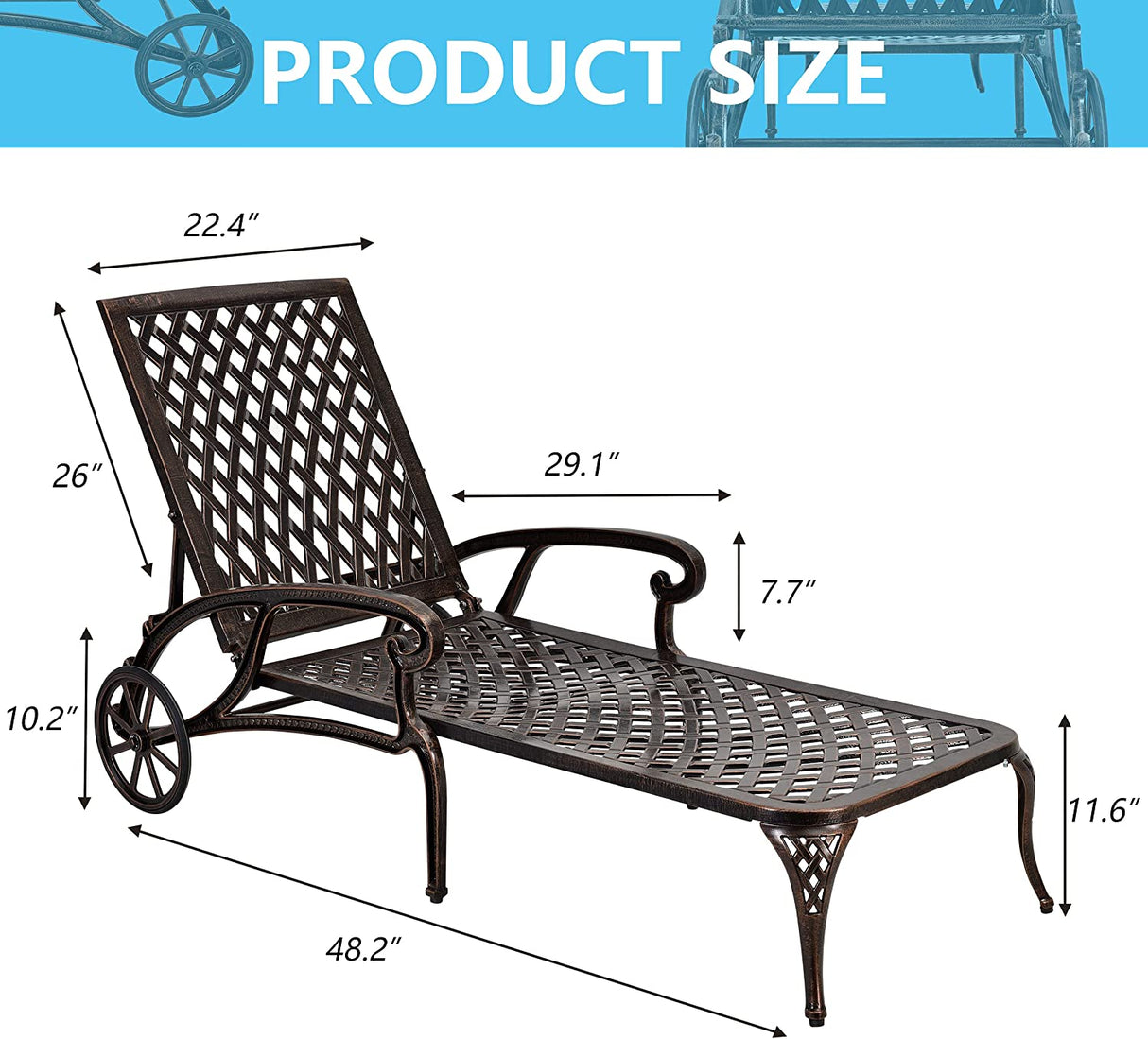 Aluminium Cast lounge chair 1pcs white - V.I.P Digital Presence