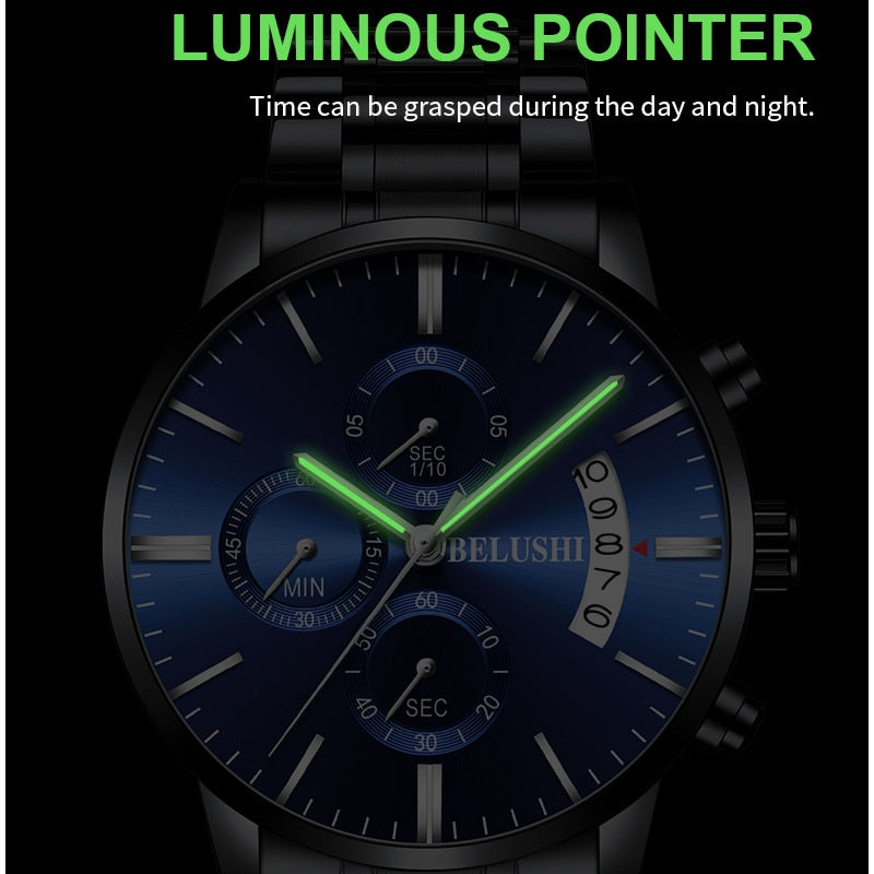 Men's Watch Luxury Brand BELUSHI High-end Man Business Casual Watches Mens Waterproof Sports Quartz Wristwatch relogio masculino - V.I.P Digital Presence