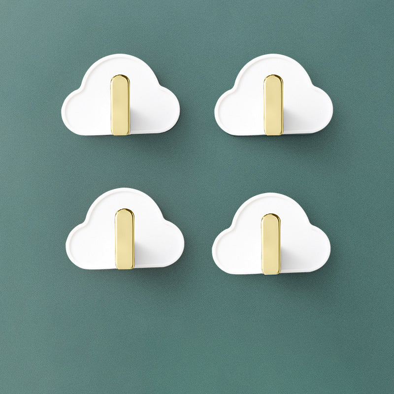 Light Luxury Paste Cloud Sticky Hook Strong Viscose Punch-Free Hook Wall Hanging Traceless Hook Key Hook 4pcs - V.I.P Digital Presence