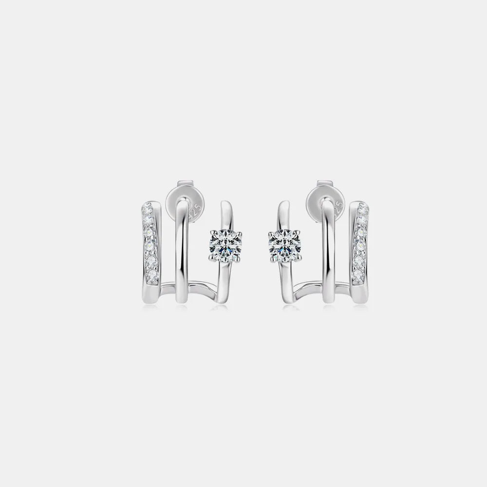 Moissanite 925 Sterling Silver Earrings - V.I.P Digital Presence